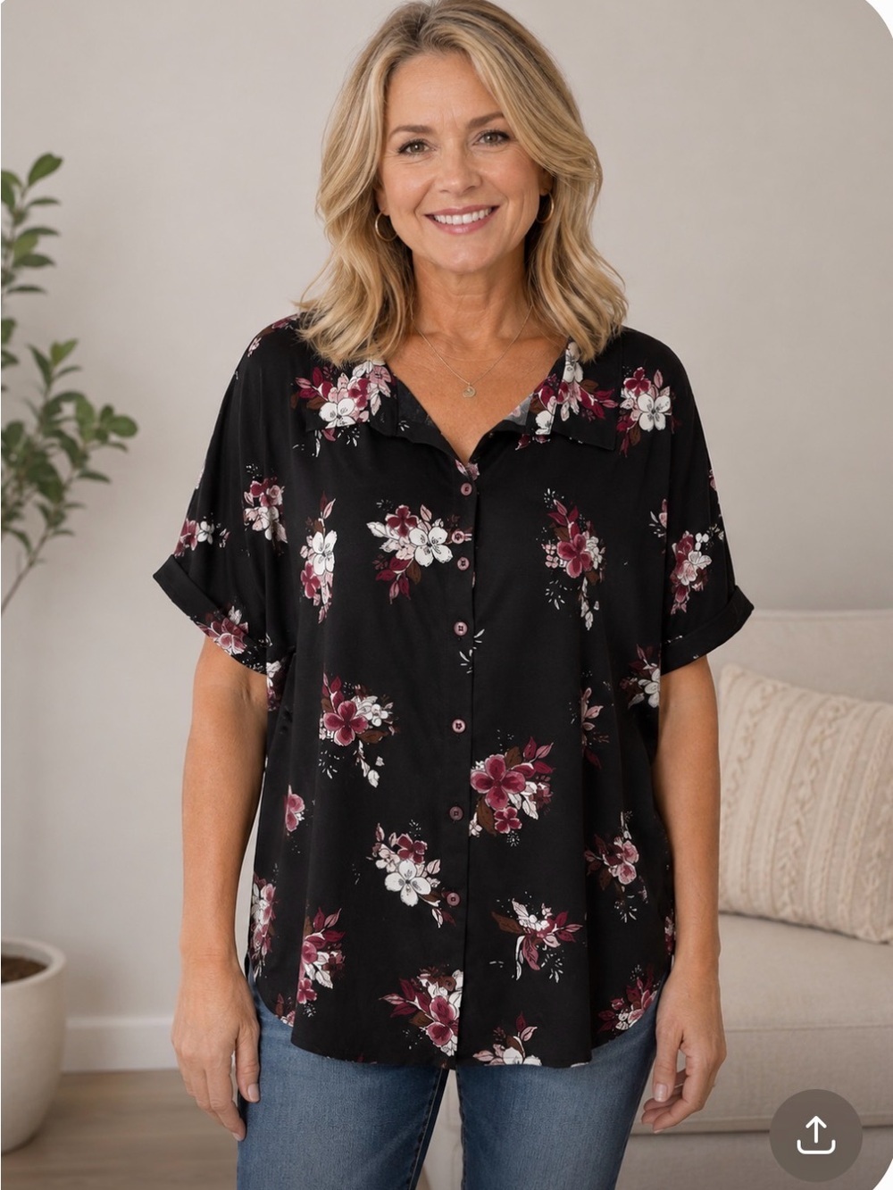 LuLaRoe XL button-down Charlie top